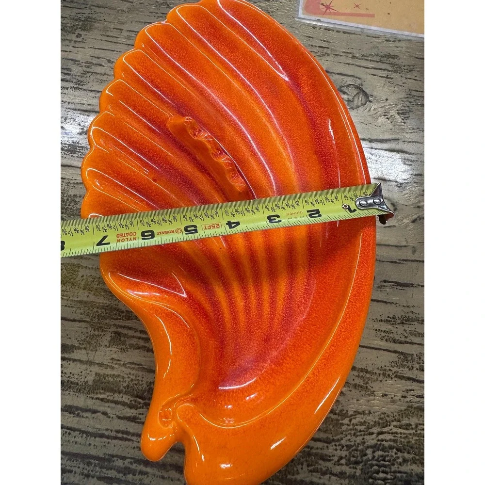 Vintage Royal Haeger #155 Orange Shell Ashtray